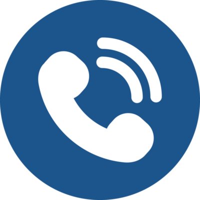 phone call icon design in blue circle png